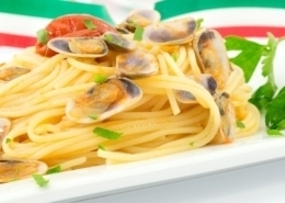 Spaghetti mit Telline/Dreiecksmuscheln